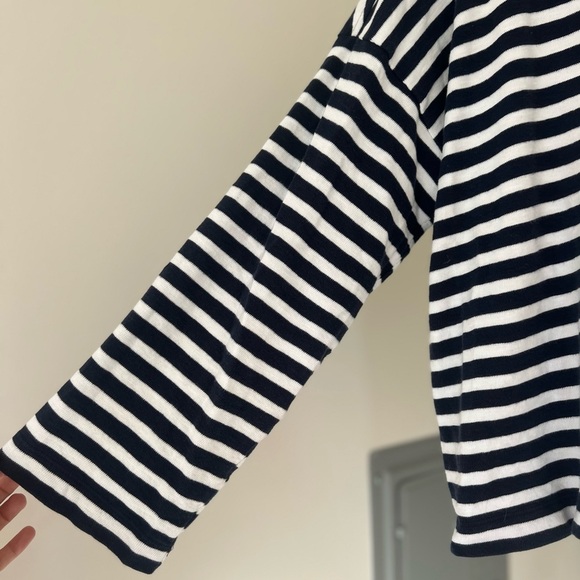 SOLD Black and White Striped Long Sleeve Shirt - Picture 2 of 5